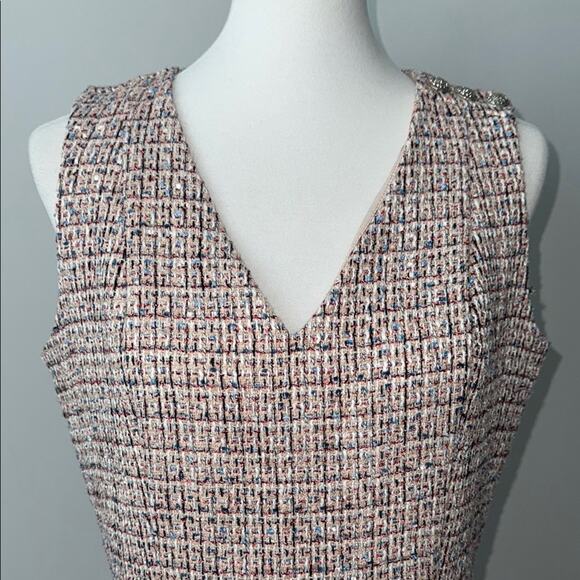 WHBM Tweed Sleeveless Sheath Dress Women’s 12 - Picture 4 of 13